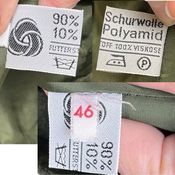 Wool Blend Women’s Green Gemstone Button Vest German Sz 46/ US See Measurements - Picture 3 of 13